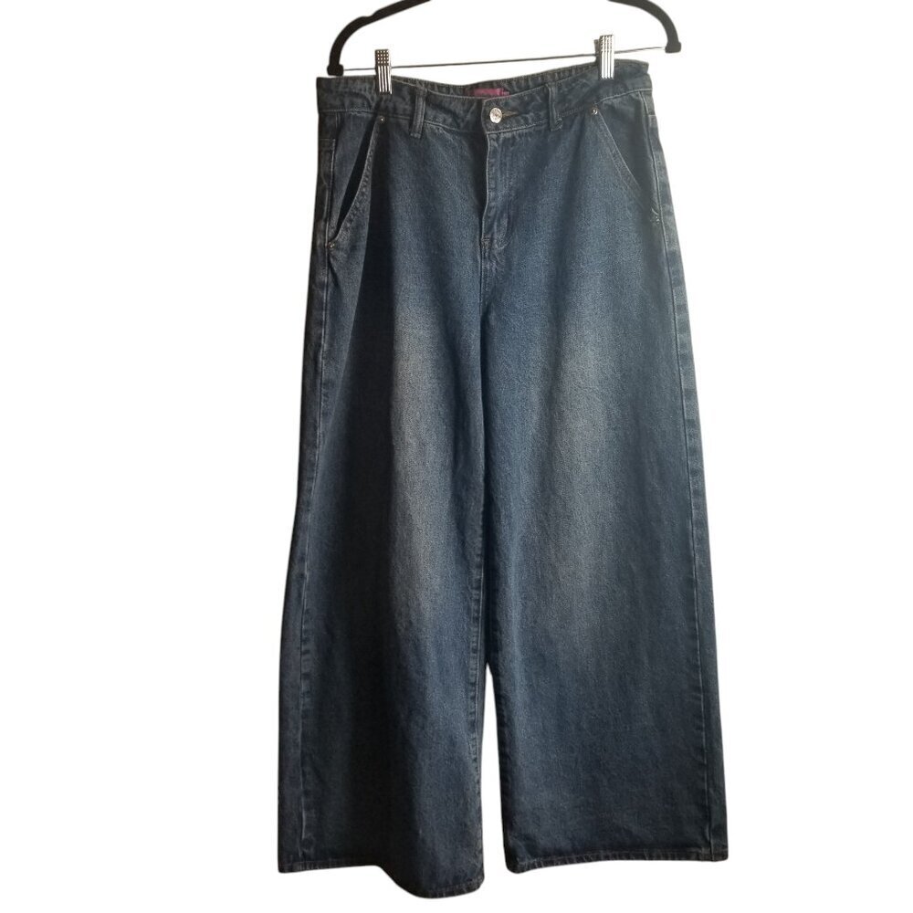 Edikted Women's Super Baggy Wide Leg Jeans Sz M